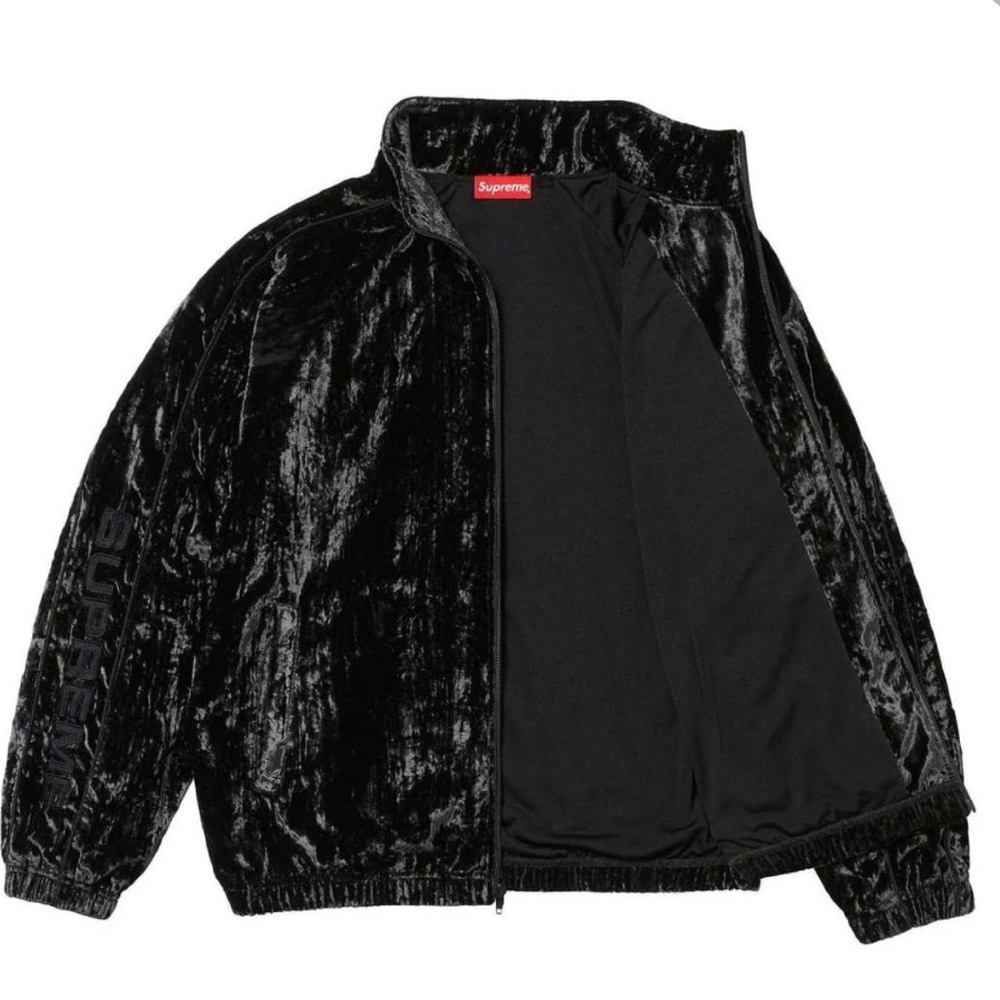 Supreme crushed Black Track Jacket